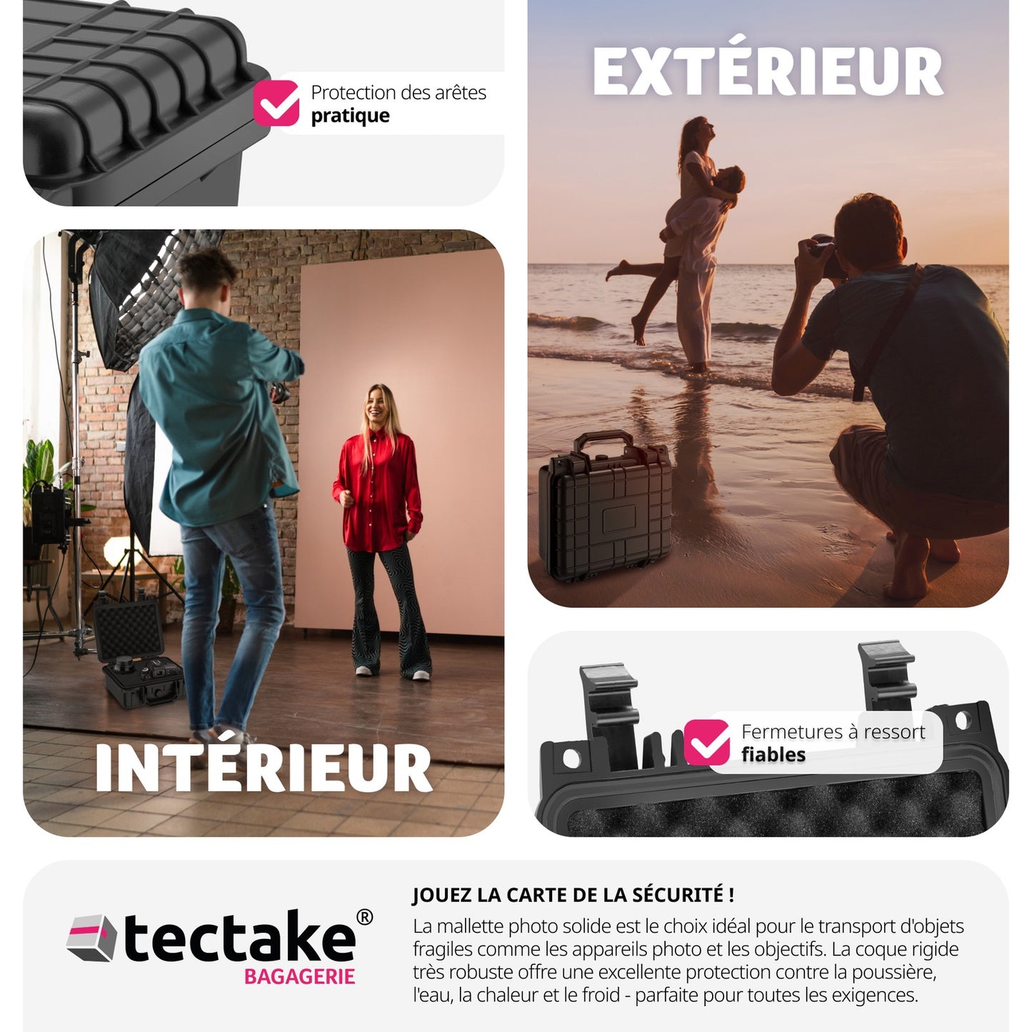 Valise Etanche Pour Appareil Photo En Coque Dure Robuste Légère