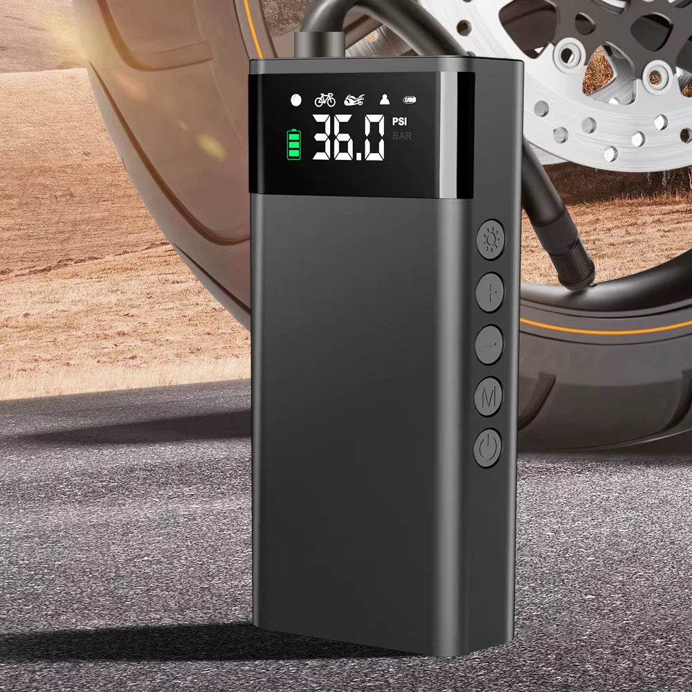 Electrical Car Air Pump Wireless Fast Inflation Portable Tire Inflator Air Compressor Motorcycle Cycling Road Bike Balls