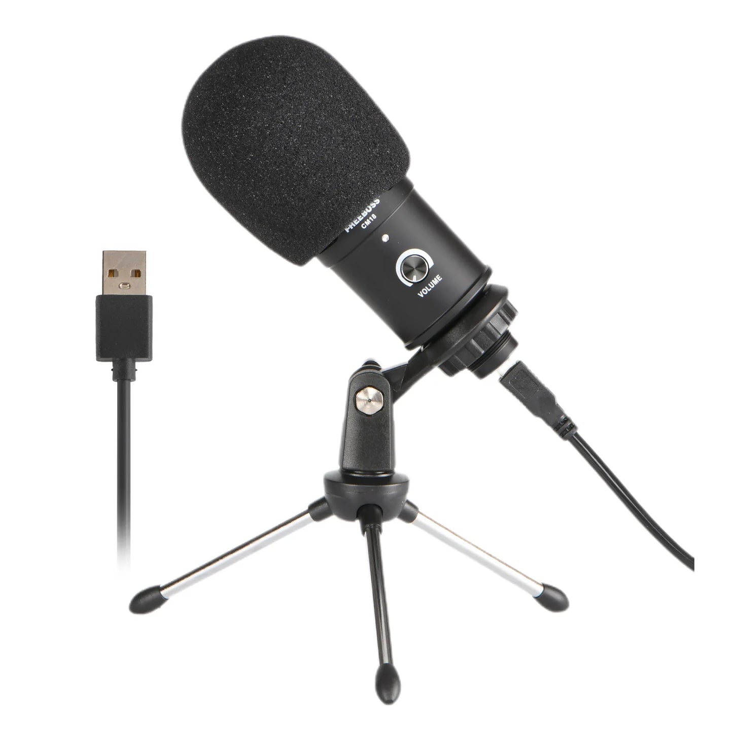 CM18 Metal Table Chat Recording Multi-Samping-Rate Cardioid Condenser Low Noise USB Computer Microphone Broadcast