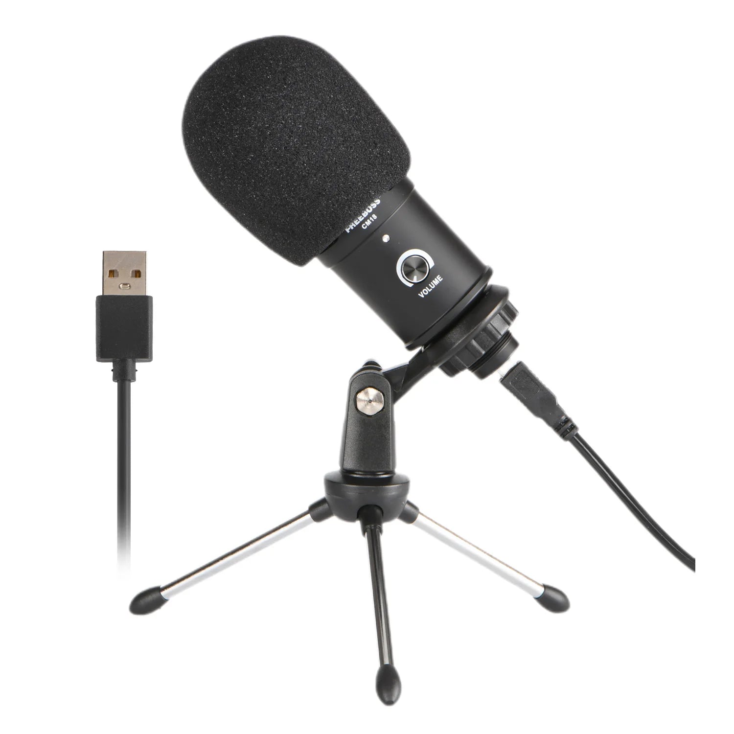 CM18 Metal Table Chat Recording Multi-Samping-Rate Cardioid Condenser Low Noise USB Computer Microphone Broadcast