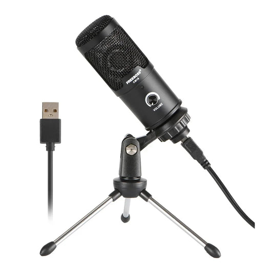 CM18 Metal Table Chat Recording Multi-Samping-Rate Cardioid Condenser Low Noise USB Computer Microphone Broadcast